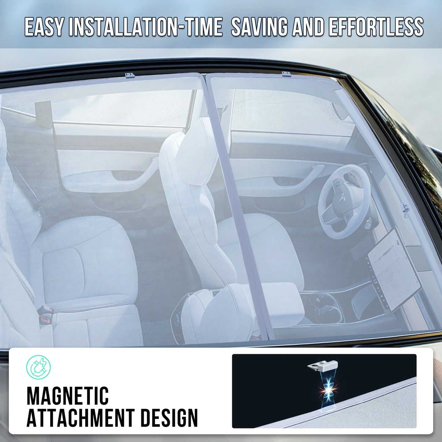 Magshade for Tesla Model 3/Y/S/X Cybertruck Glass Roof, Tesla Accessories