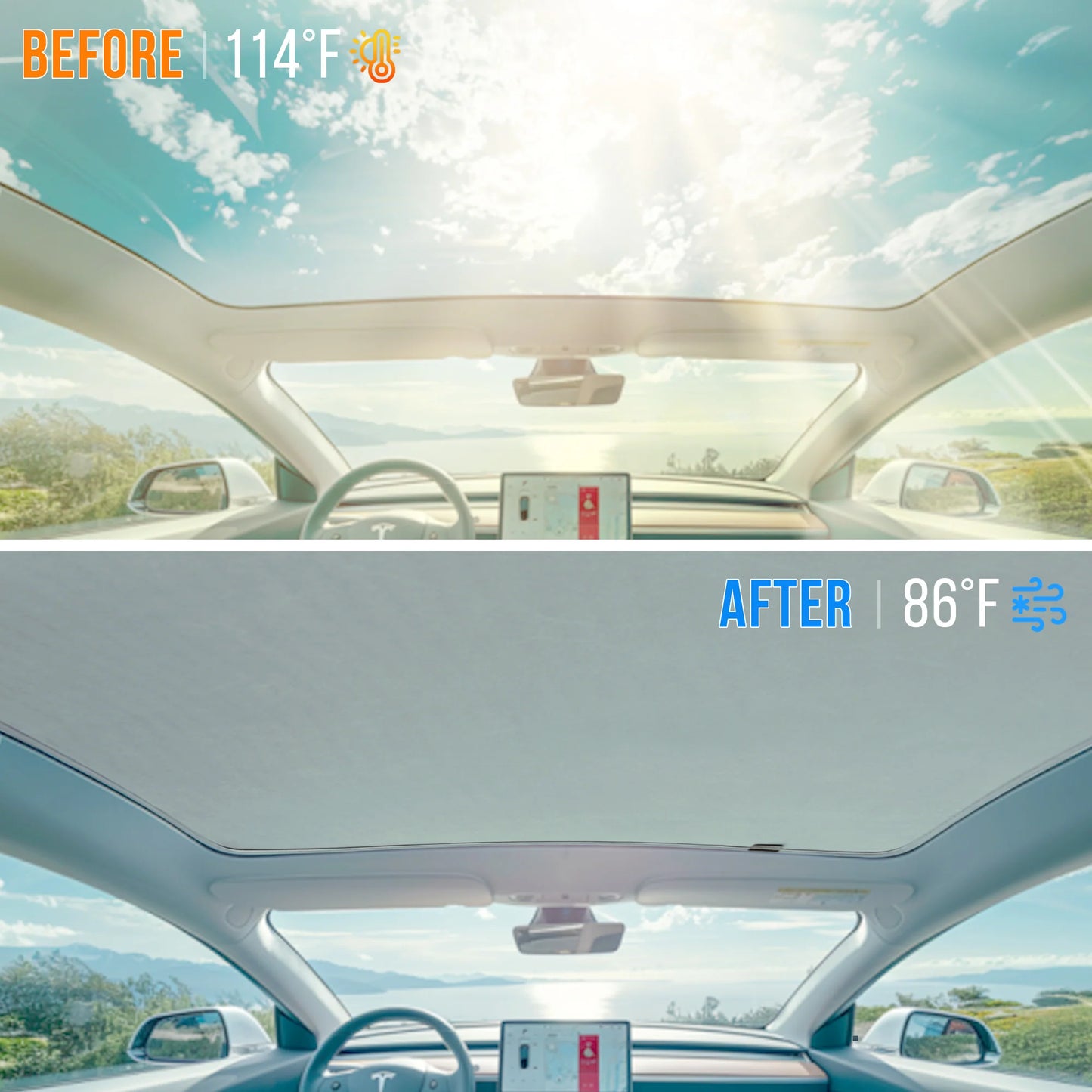 Magshade for Tesla Model 3/Y/S/X Cybertruck Glass Roof, Tesla Accessories