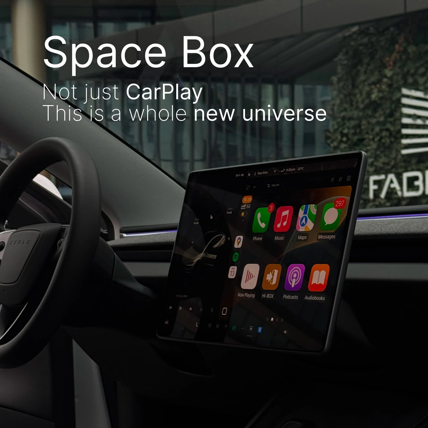 Teslahubz™ Space Box - CarPlay for Y, 3, S, X, Cybertruck