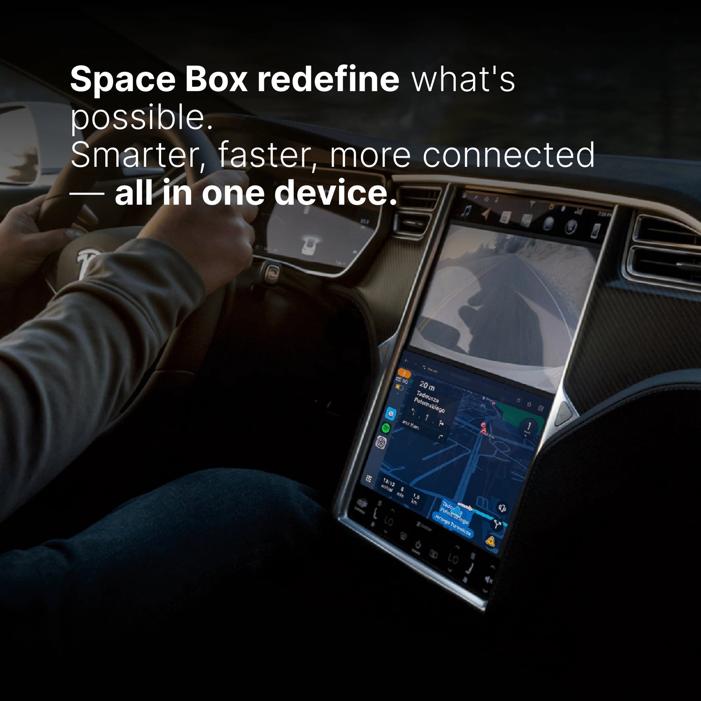 Teslahubz™ Space Box - CarPlay for Y, 3, S, X, Cybertruck