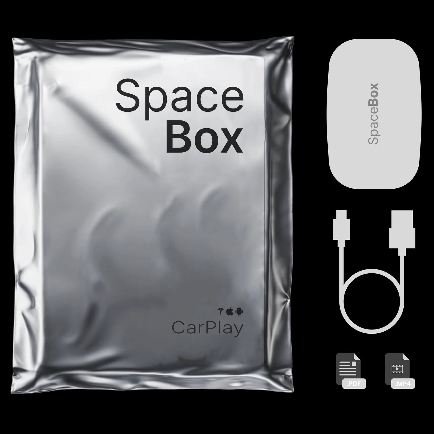 Teslahubz™ Space Box - CarPlay for Y, 3, S, X, Cybertruck