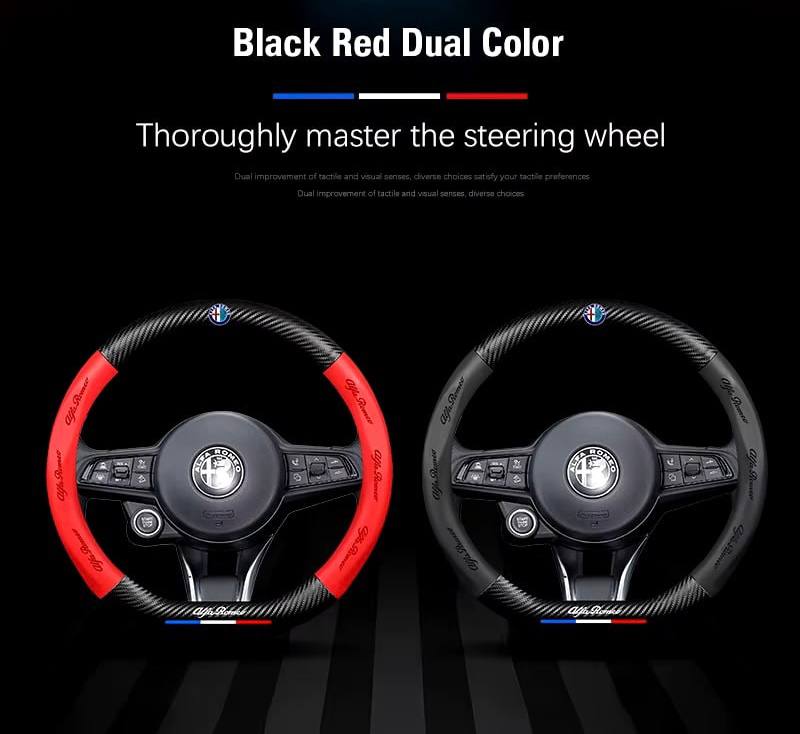 High Strength Carbon Fiber Suede Steering Wheel Cover - Anti-slip, Wear-resistant, Heat Stable, Stylish