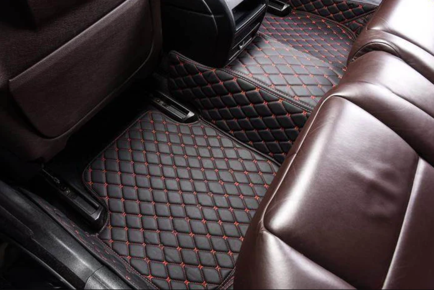 Black & Red Stitching Custom Car Floor Mats