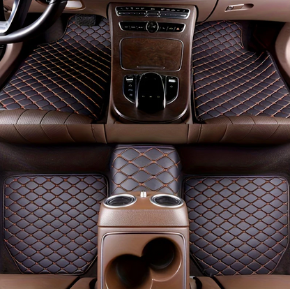 Black & Red Stitching Custom Car Floor Mats