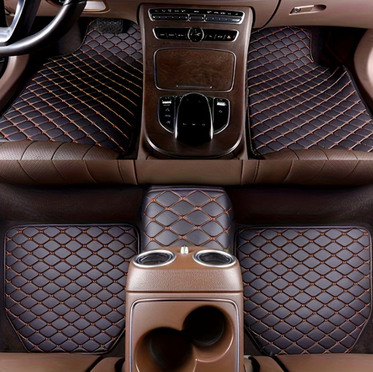 Black & Red Stitching Custom Car Floor Mats