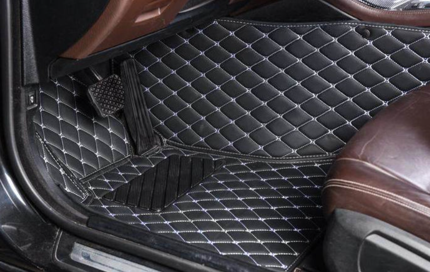 Black and Beige Custom Car Floor Mats