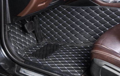 Black and Beige Custom Car Floor Mats