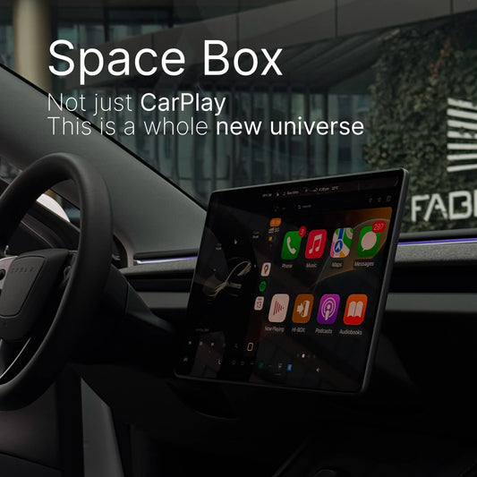 Teslahubz™   Space   Box   -   CarPlay   for   Y,   3,   S,   X,   Cybertruck